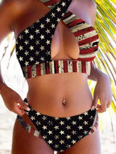 Women's Sexy Flag Contrast Bikini